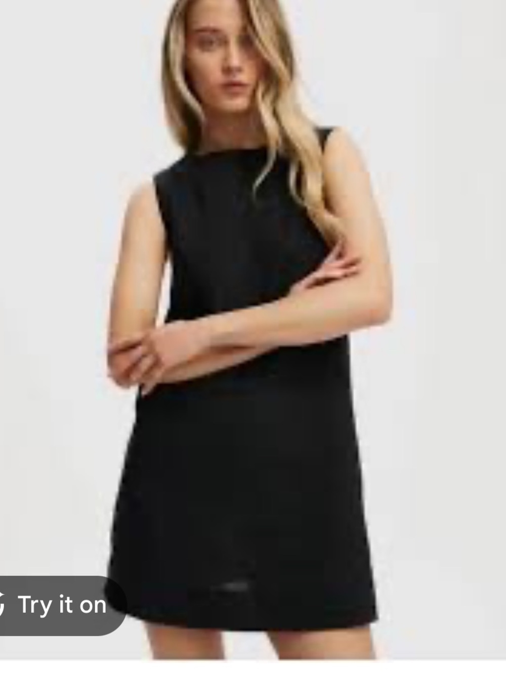 New LEON MAX Black Satin Mini Dress